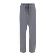 Bomull Jogger Sweatpants med Snøring i Midjen