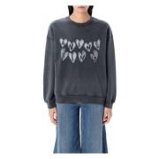 Sort Strikket Spencer Sweatshirt Ss25