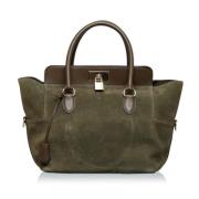 Pre-owned Suede handbags