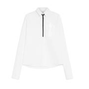 Oversized Hvit Poplin Skjorte