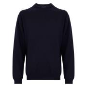 Blå Merino Cashmere Genser