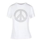 Studded Peace Symbol T-skjorte