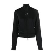 Sort Zip-Through Sweatshirt for Kvinner