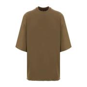 Oversized Bomull T-skjorte i Khaki