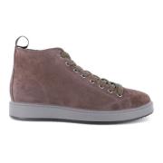 Brun Semsket Mid-Cut Sneakers