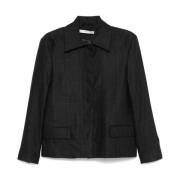 Elegant Skjult Knapp Blazer