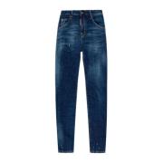 Indigo Blå Distressed Denim Jeans