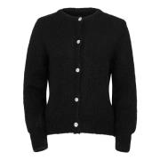 Mohairblanding Svart Cardigan