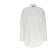 Oversize Poplin Skjorte Kvinner Italia