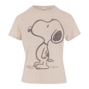 Snoopy Print Bomullsblanding T-skjorte