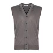 Brun Ull V-Hals Vest