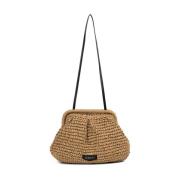 Oransje Day Et Day City Straw Clutch