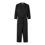 Svart Jumpsuit med 3/4 Ermer