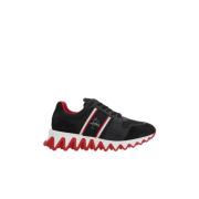 Svart Shark Flat Sneakers