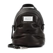 Svart Skinn Bucket Bag & Ryggsekk