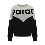 Velvet Monogram Sweatshirt med Ribbed Detaljer