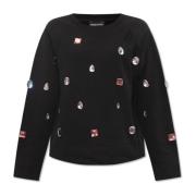 Prydet sweatshirt