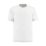 Slim Fit Crew Neck T-skjorte med Kontrastinnlegg