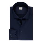 Slimline Jersey Langarmet Skjorte Navy