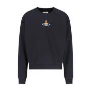 Svart Logo Crewneck Genser