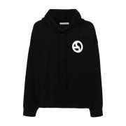 Svart Logo Hettegenser Sweatshirt