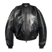 Leather Bomber Jacket