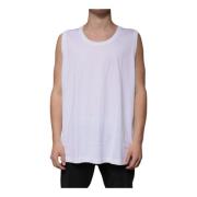 Hvit Bomull Tank Top