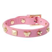 Skinn Skilt Stud Armbånd Bubblegum Rosa