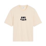 Beige Crew Neck T-skjorter og Polos