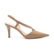 Beige Mid-Heel Pumps Sko