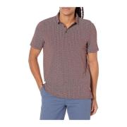 Geometrisk Bordeaux Polo Skjorte