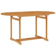 vidaXL Hagebord 150x90x75 cm heltre teak