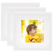 vidaXL 3D-fotoboksrammer 3 stk hvit 23x23 cm for 13x13 cm bilde