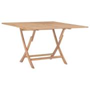 vidaXL Sammenleggbart hagebord 120x120x75 cm heltre teak