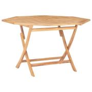 vidaXL Sammenleggbart hagebord 120x120x75 cm heltre teak