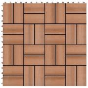 vidaXL Terrassebord 11 stk WPC 30x30 cm 1 kvm brun