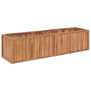 vidaXL Høybed 200x50x50 cm heltre teak