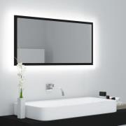 vidaXL LED-badespeil svart 90x8,5x37 cm akryl