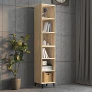 vidaXL Highboard sonoma eik 34,5x32,5x180 cm konstruert tre