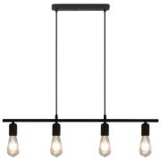 vidaXL Taklampe med glødelamper 2 W svart 80 cm E27