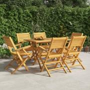 vidaXL Klappstoler 6 stk 55x62x90 cm heltre teak