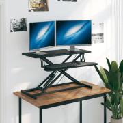 vidaXL Justerbar arbeidsstasjon 90x40x(13-50) cm stål konstruert tre