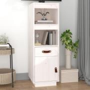 vidaXL Highboard hvit 34x40x108,5 cm heltre furu