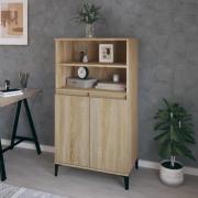 vidaXL Highboard sonoma eik 60x36x110 cm konstruert tre