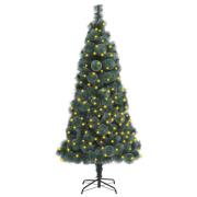 vidaXL Forhåndsbelyst kunstig juletre 120 cm PVC og PE