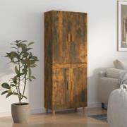 vidaXL Highboard røkt eik 70x34x180 cm konstruert tre