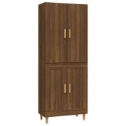 vidaXL Highboard brun eik 70x34x180 cm konstruert tre