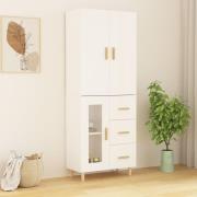 vidaXL Highboard hvit 69,5x34x180 cm konstruert tre