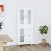 vidaXL Highboard hvit 69,5x34x180 cm konstruert tre