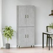 vidaXL Highboard betonggrå 69,5x34x180 cm konstruert tre